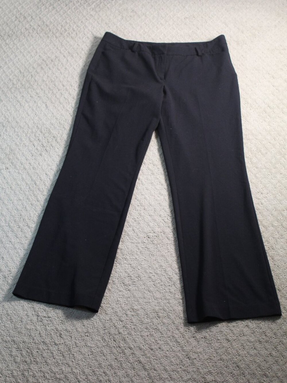 Mix It Stretch Size 12 Mid Rise Black Trouser Career Pants